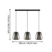 EGLO Hänglampa Curasao, 3 lampor