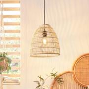 EGLO Hänglampa Ayesgarth med en rottingskärm