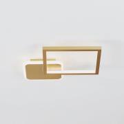 EGLO LED-taklampa Gafares, guld, aluminium, 33 cm fjärrkontroll CCT