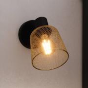 EGLO Coslada spotlight till vägg, svart/mässing