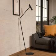 EGLO Almudaina LED-golvlampa, svart, höjd 157 cm, stål
