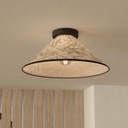 EGLO Oxpark taklampa, Ø 42 cm, grön/vit/svart, tyg