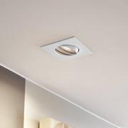 PRIOS inbyggnadslampa Fibur, vit, 9 cm, GU10, 10-pack