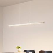 Lucande LED-hänglampa Solvar, 117 cm, silver, CCT, dimbar