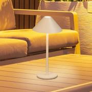 FH Lighting LED-batteridriven bordslampa Prato, sandfärgad Höjd 25 cm ...