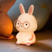 FH Lighting LED-batterilampa Josie, rosa, höjd 16 cm, silikon