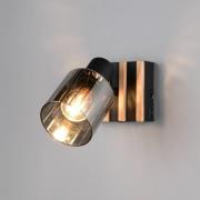 Reality Leuchten Spot Travia, 1 lampa, svart/rökgrå, strömbrytare