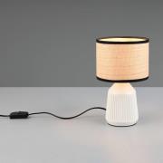Reality Leuchten Bordslampa Formentera, vit/beige, höjd 27 cm Keramik/...