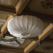 Globen Lighting Taklampa BLADVERK, vit, Ø 50 cm, textil