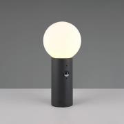 Trio Lighting Sockellampa Mures, antracit, höjd 40 cm, metall, sensor