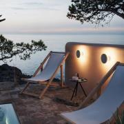 Bover LED-vägglampa Arid A/01 brun CCT 2 200–2 700 K IP44