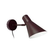 Dyberg Larsen Vägglampa DL12, brun, kabel, E27, metall