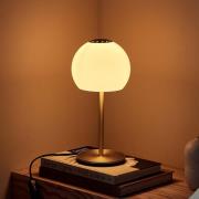 FRANDSEN Bordslampa Ball Glass, sandgrå, glas, 37 cm, E14