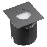 Mantra Iluminación Aspen LED-inbyggnadslampa, kupa, kantig, grå