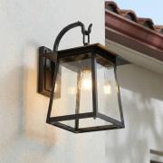 Lucande utomhusvägglampa Xavon, svart, lykta, E27, IP44