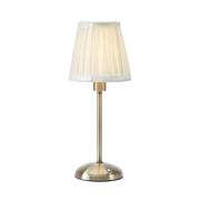 Markslöjd Bordslampa Anno, antikmässing/vit, dimbar, laddningsstation