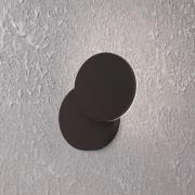 EGLO LED-utomhusvägglampa Pedersano, svart, Ø 14 cm, metall