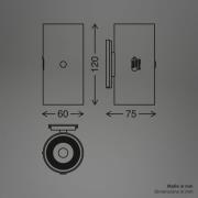 Briloner LED-batteridriven vägglampa Isy, beige, plast, 3 000 K