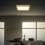 Briloner LED-taklampa Tava Wood, 29 x 29 cm, plast, 3 000 K