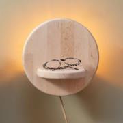 GOOD & MOJO Vägglampa Corsica, natur, al, stickkontakt