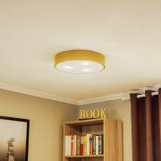 TEMAR LIGHTING Taklampa Cleo 400, guld, sensor, IP20, Ø 40 cm, metall