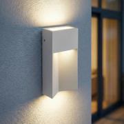 Lucande LED-utomhusvägglampa Kaholo, ljusgrå, CCT, IP44