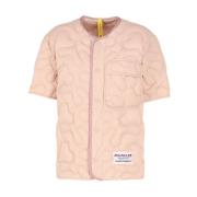 Moncler Rosa Tribeca Print Dunfylld Skjorta Pink, Herr