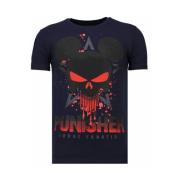 Local Fanatic Punisher Mickey Rhinestone - Herr T shirt - 13-6208N Blu...