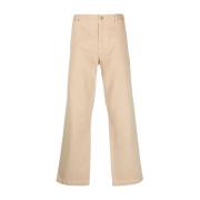 Sunflower Wide Trousers Brown, Herr