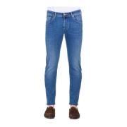 Incotex Klassiska Blå Skinny Jeans för Män Blue, Herr