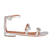 Aldo Castagna Flat Sandals Gray, Dam