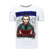 Local Fanatic Tuff Män T-shirt - The Joker Man - 11-6363W White, Herr