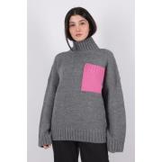 JW Anderson Mysig Turtle Neck Sweater Gray, Dam