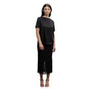 Ahlvar Gallery Lola silk tee black Black, Dam