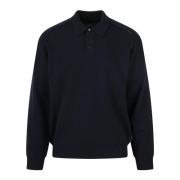 Roberto Collina Superfin Ull Polo - Fw23 Blue, Herr