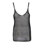 Dodo BAR OR Svart tanktopp med metalltråd Black, Dam