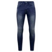 True Rise Slim Fit Jeans för Män - D-3059 Blue, Herr