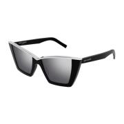 Saint Laurent Stiliga solglasögon för ögonskydd Black, Unisex