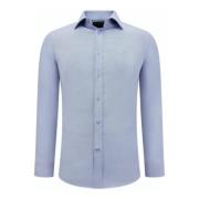 Gentile Bellini Affärs enfärgad Oxford skjorta för män -3127- Blå Blue...