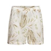 Busnel Shorts Polly Ss22 bomullsprint Beige, Dam