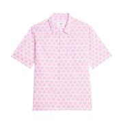 Ami Paris Rosa kortärmad skjorta med hjärttryck Pink, Herr