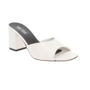 Paris Texas Anja Mule Heel 70 Patent Sandaler White, Dam