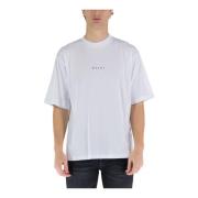 Marni Herr T-shirt med Fet Logotyp White, Herr