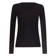 Agolde Bernice Neck Tee Svart Black, Dam