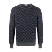 Drumohr Round-neck Knitwear Blue, Herr