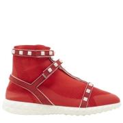 Valentino Vintage Pre-owned Tyg sneakers Red, Dam
