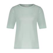 Jane Lushka Dory Puff Ärm T-Shirt | Aqua Blue, Dam