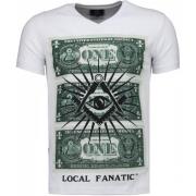 Local Fanatic One Dollar Eye Black Stones - Herr T-shirt - 4302W White...