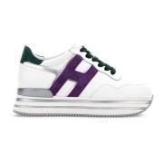 Hogan Vita Sneakers Hogan Midi H222 White, Dam