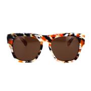 Chloé Solglasögon med flerfärgad båge och bruna linser Brown, Dam